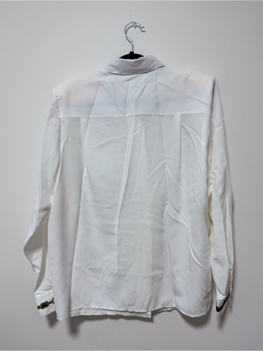 Vintage Lucia White Equestrian Trompe L'oeil Shirt — Edward Chapman Exclusive - Picture 8 of 11
